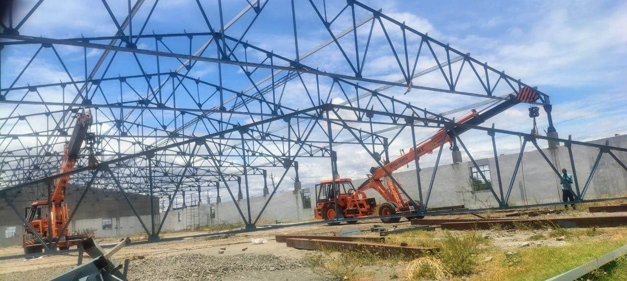 Industrial shed roof trusses erected by Sri Krishna Iron Works